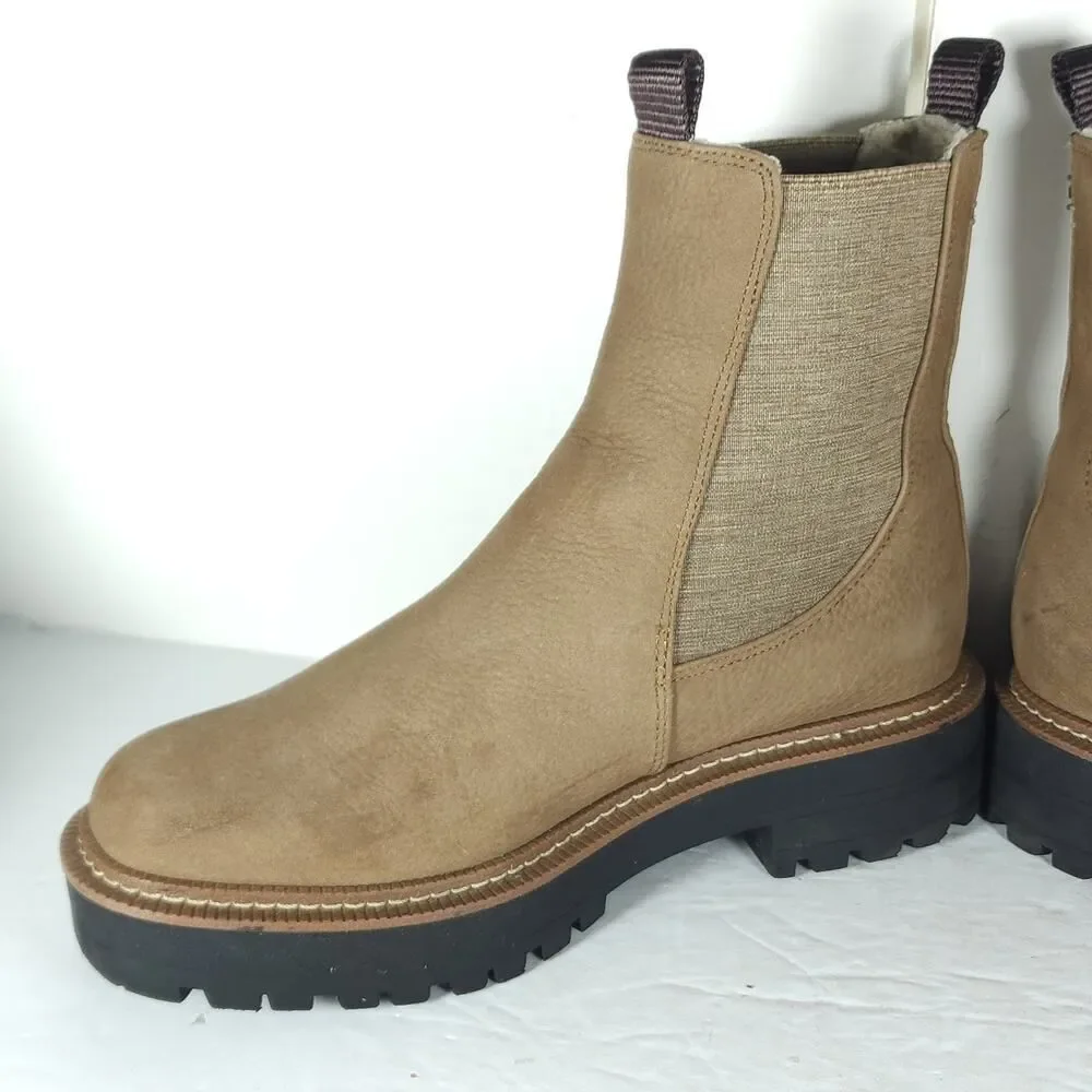 Sam Edelman Women's LAGUNA US9 Leather Tabaco Brown Lined Ankle Chelsea Boots